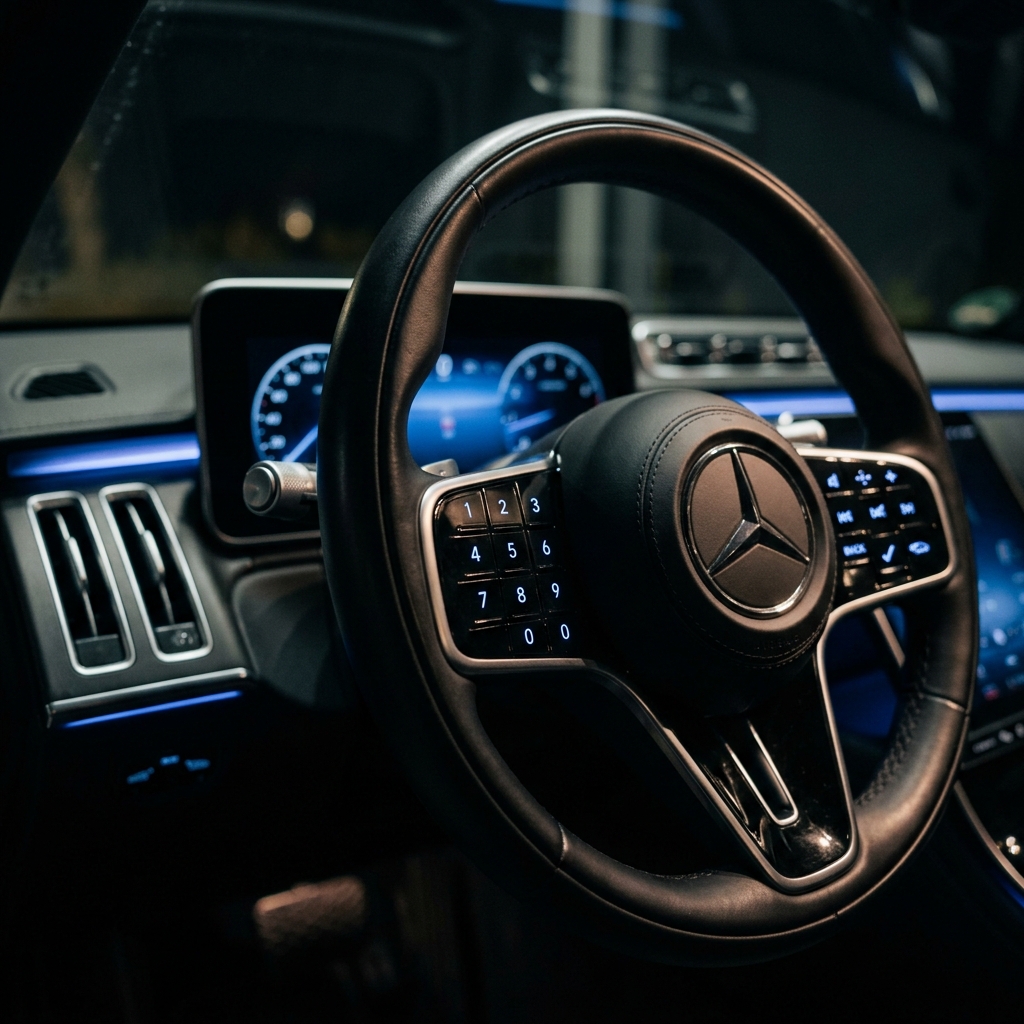 Using steering wheel buttons to enter Ghost-II PIN code for vehicle immobiliser disarming